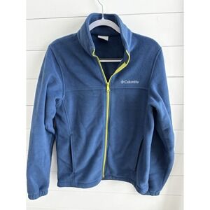 Columbia Jacket Mens Size S Blue‎ Fleece Full Zip Long Sleeves Sweater